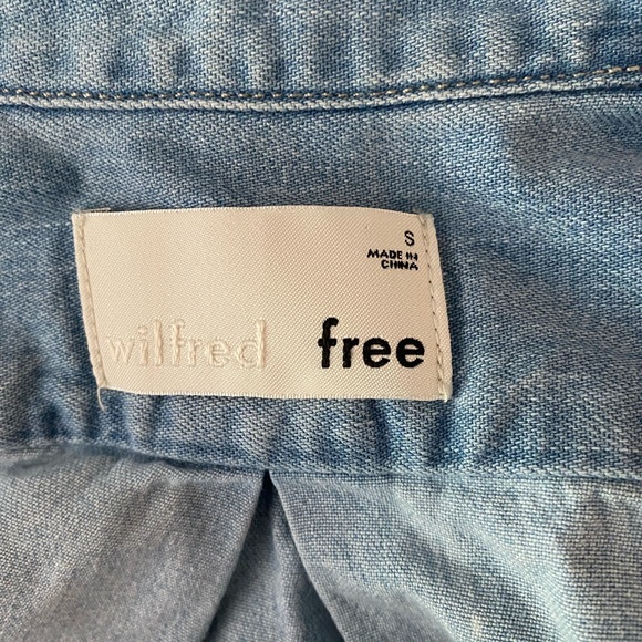 Wilfred Free Denim Button Up Shirt - Picture 3 of 3